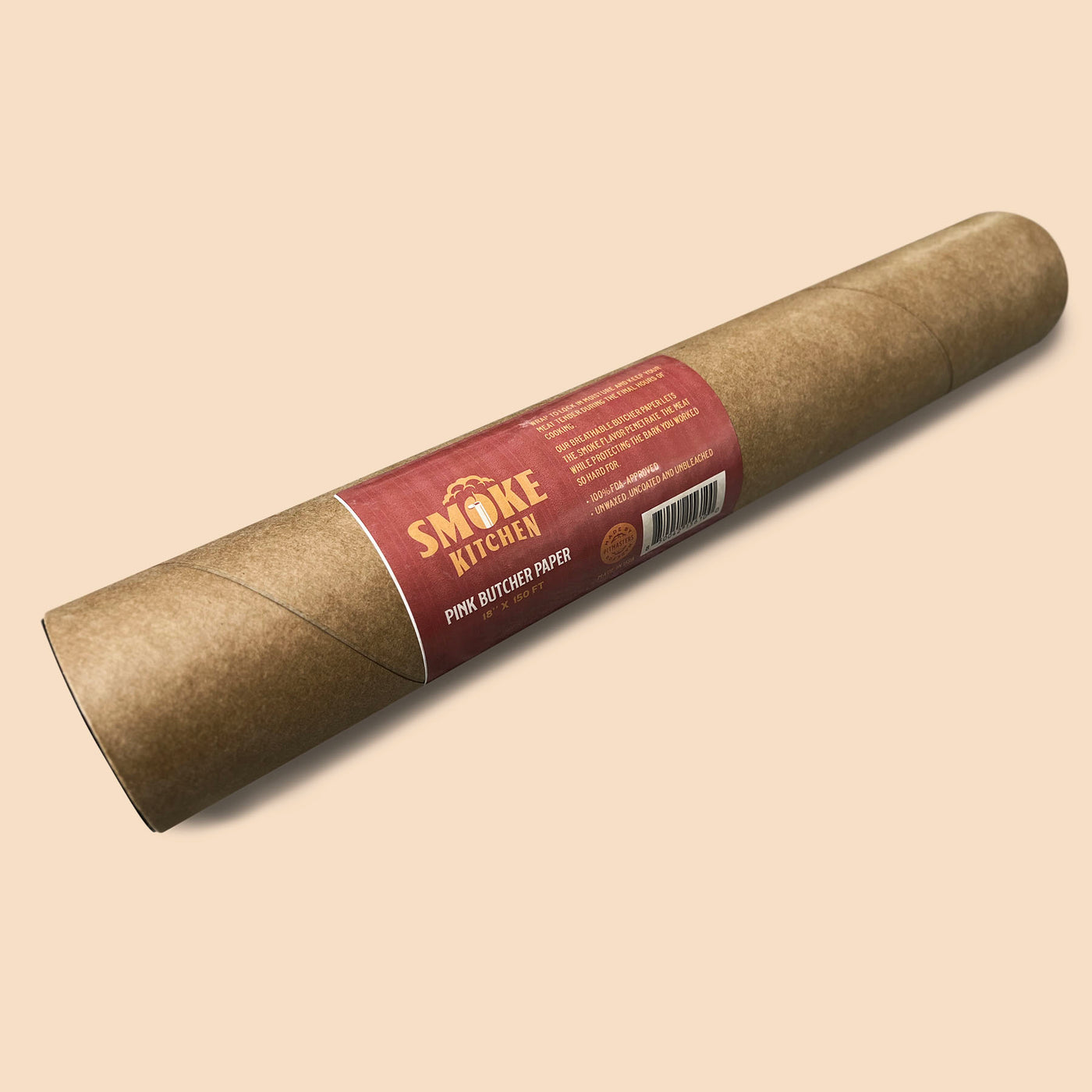 thumbnail interactive-video image 1 of BLUE SMOKE Pink Butcher Paper Roll - 18" X 175' Unwaxed Food Grade For Smoking Meat 1 of 9